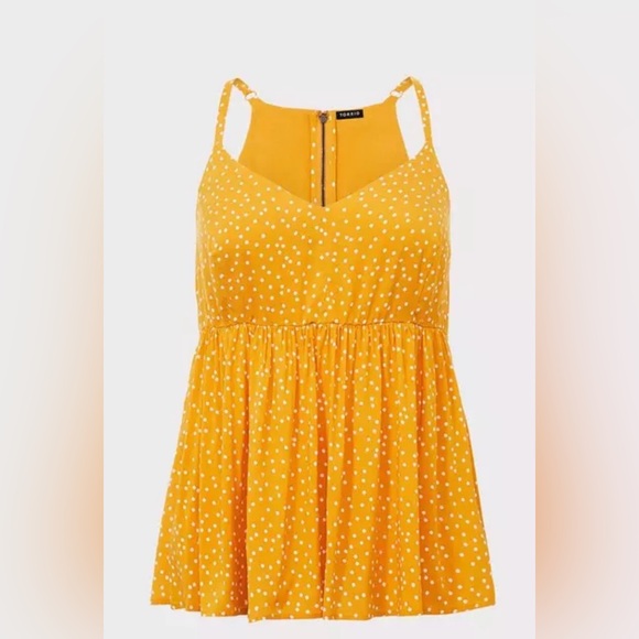 Torrid Women’s Polka Dot Babydoll Challis Sweetheart Tank size 3 - Picture 2 of 14